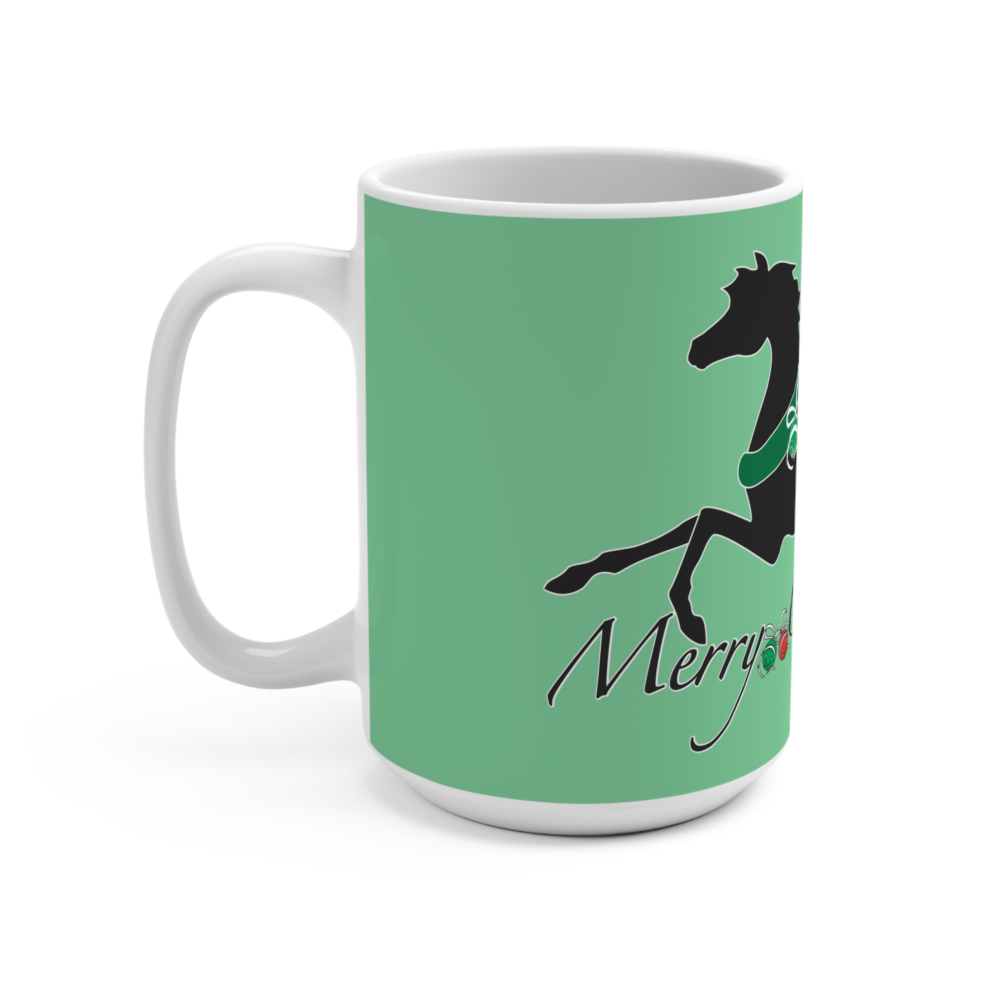 Christmas Horse Mug 15oz - Image 3