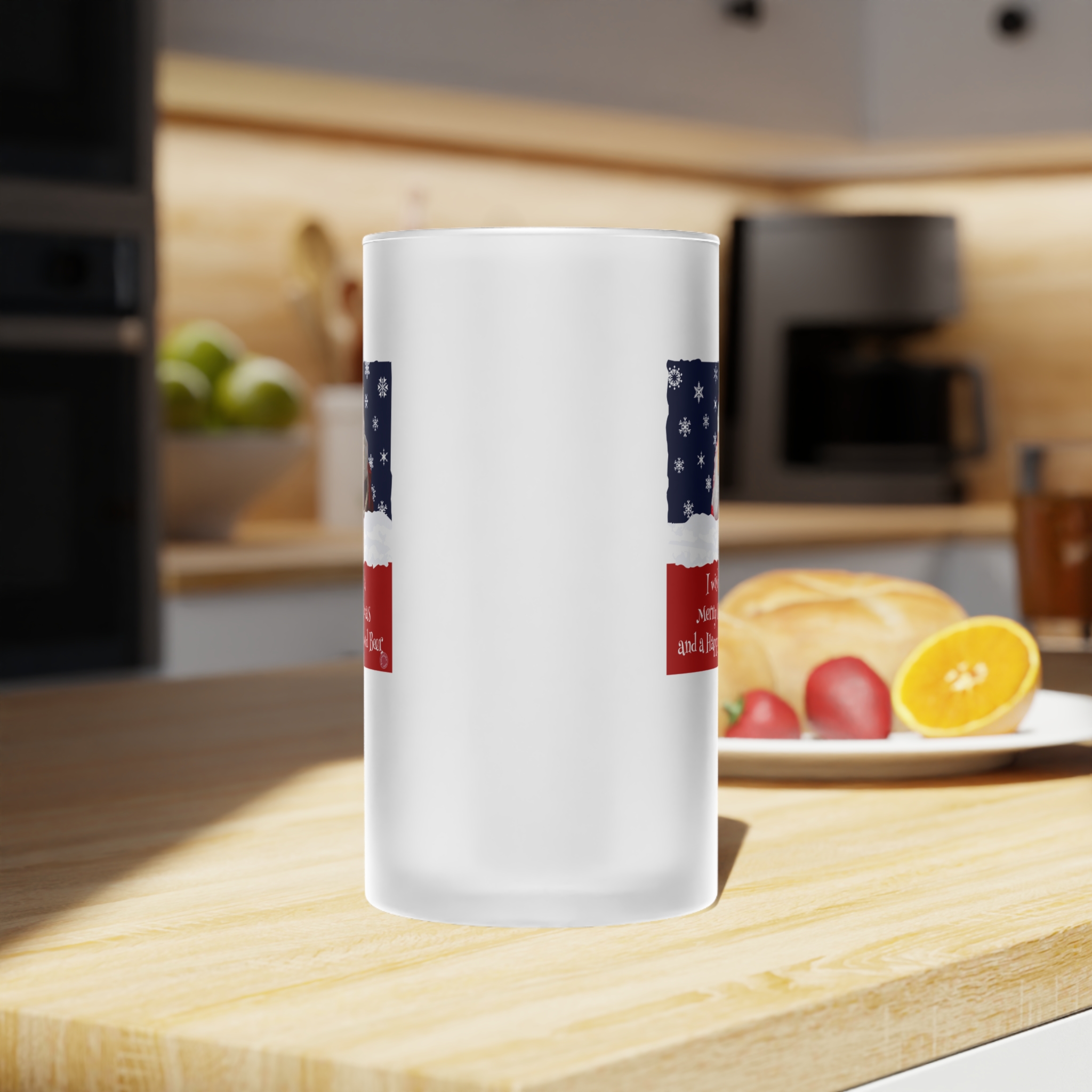 Happy Brewed Beer Frosted Glass Mug - Image 8